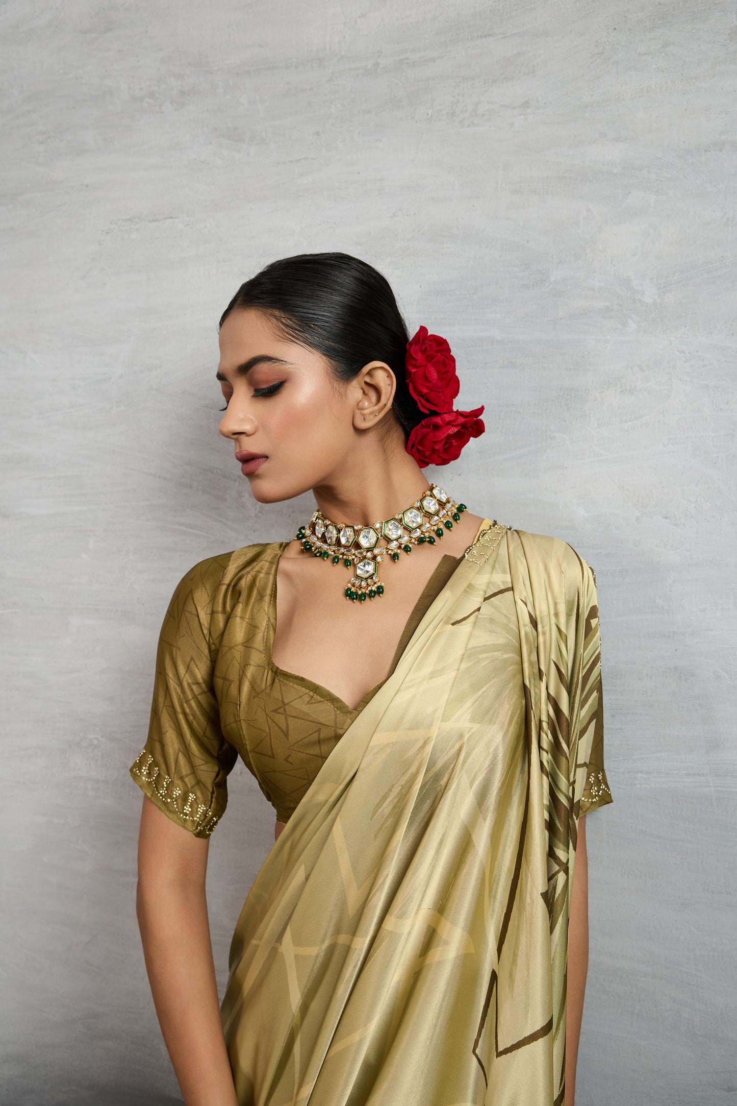 SUNSET GRADIENT GEOMETRIC SAREE