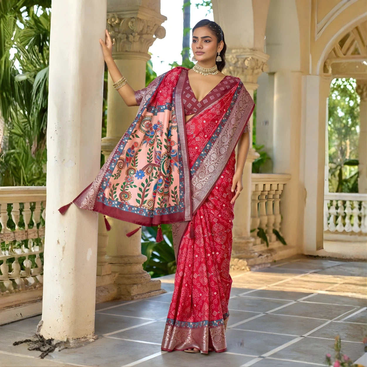 Prism Royale Striped Evening Saree