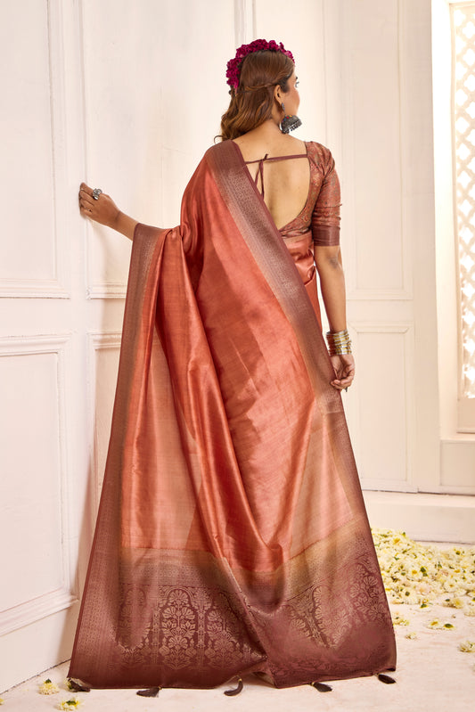 RUSTIC COPPER SILK SAREE