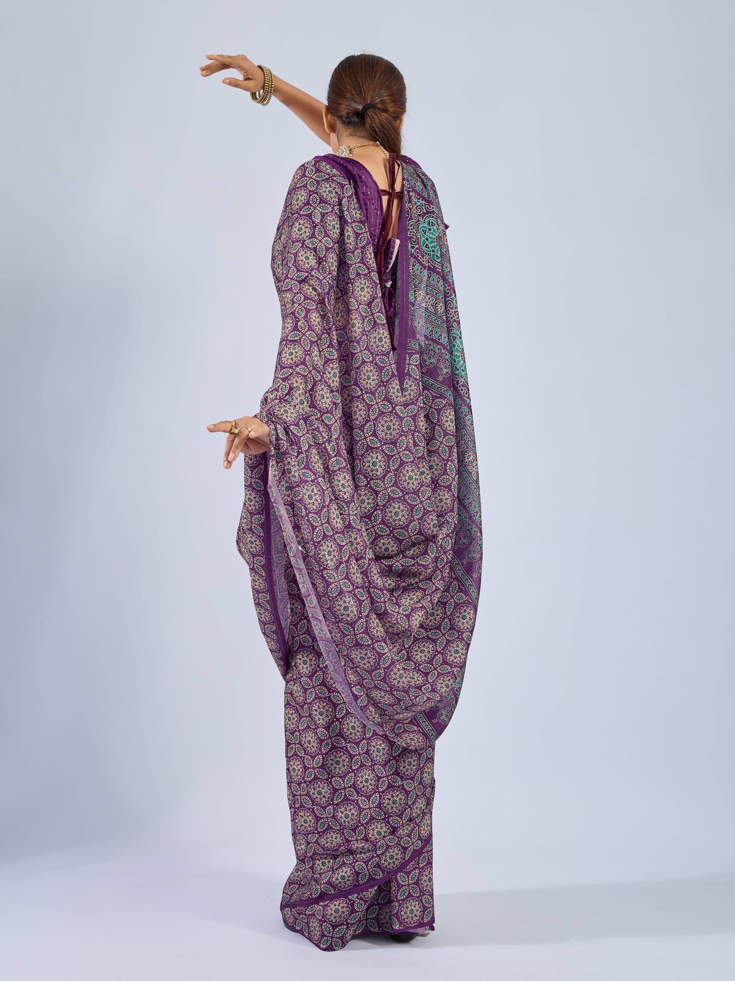 ROYAL AMETHYST MANDALA GEORGETTE SAREE