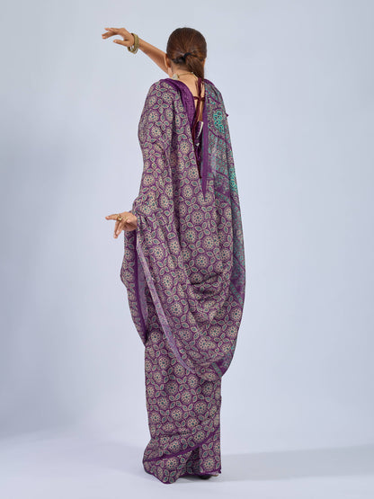 ROYAL AMETHYST MANDALA GEORGETTE SAREE