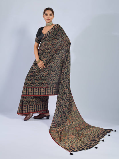 MIDNIGHT ONYX MANDALA GEORGETTE SAREE