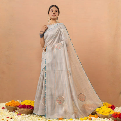 Prism Royale Striped Evening Saree