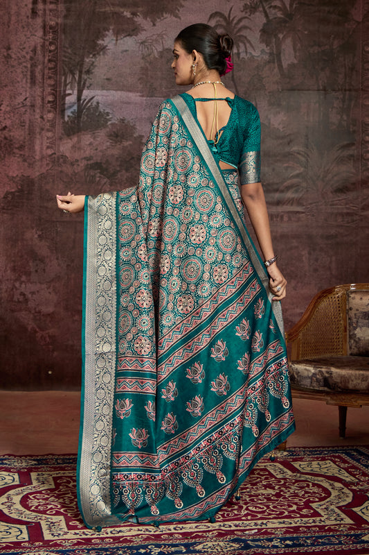 EMERALD HERITAGE SILK SAREE