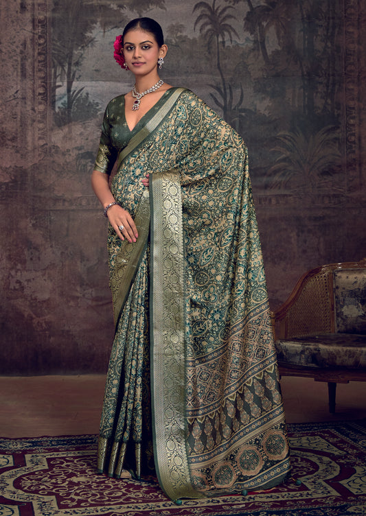 VERDANT LEAF BANARASI SILK SAREE