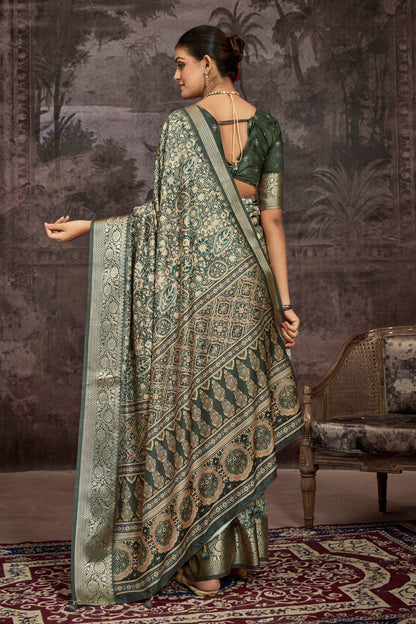 VERDANT LEAF BANARASI SILK SAREE