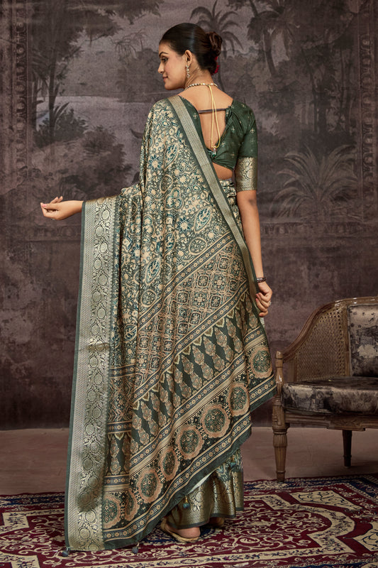 VERDANT LEAF BANARASI SILK SAREE