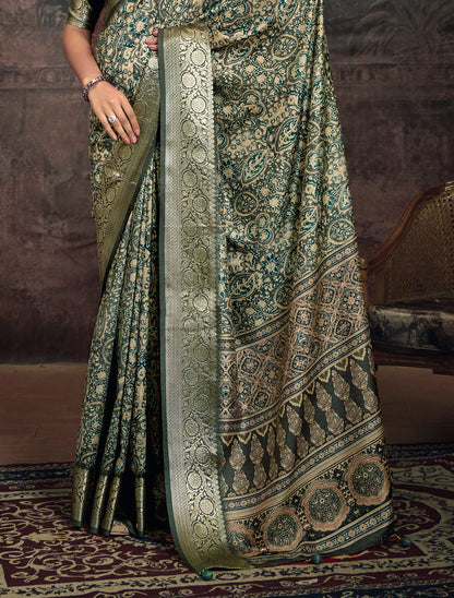 VERDANT LEAF BANARASI SILK SAREE