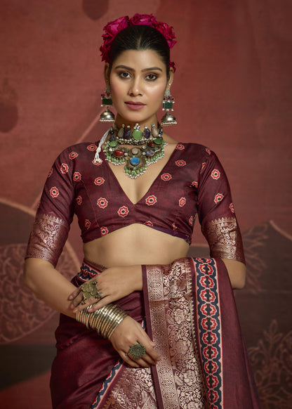 ROYAL AMETHYST BANARASI SILK SAREE