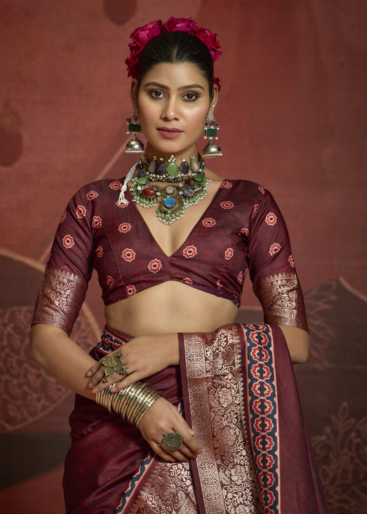 ROYAL AMETHYST BANARASI SILK SAREE