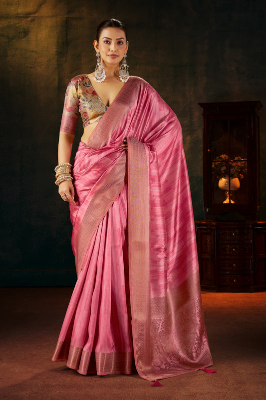 BLOSSOM PINK SILK SAREE
