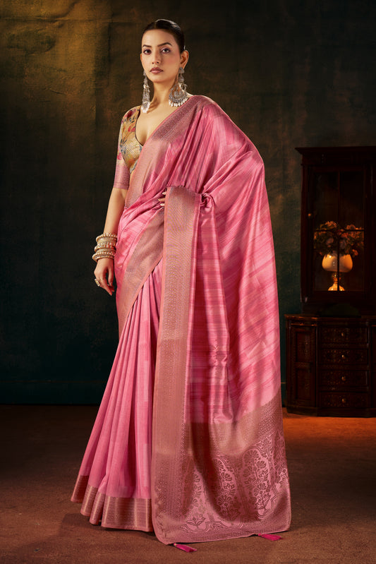 BLOSSOM PINK SILK SAREE