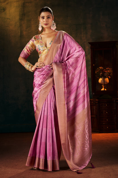 MAJESTIC MAUVE SILK SAREE