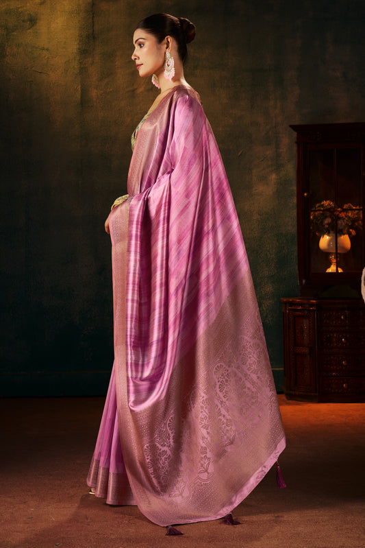 MAJESTIC MAUVE SILK SAREE
