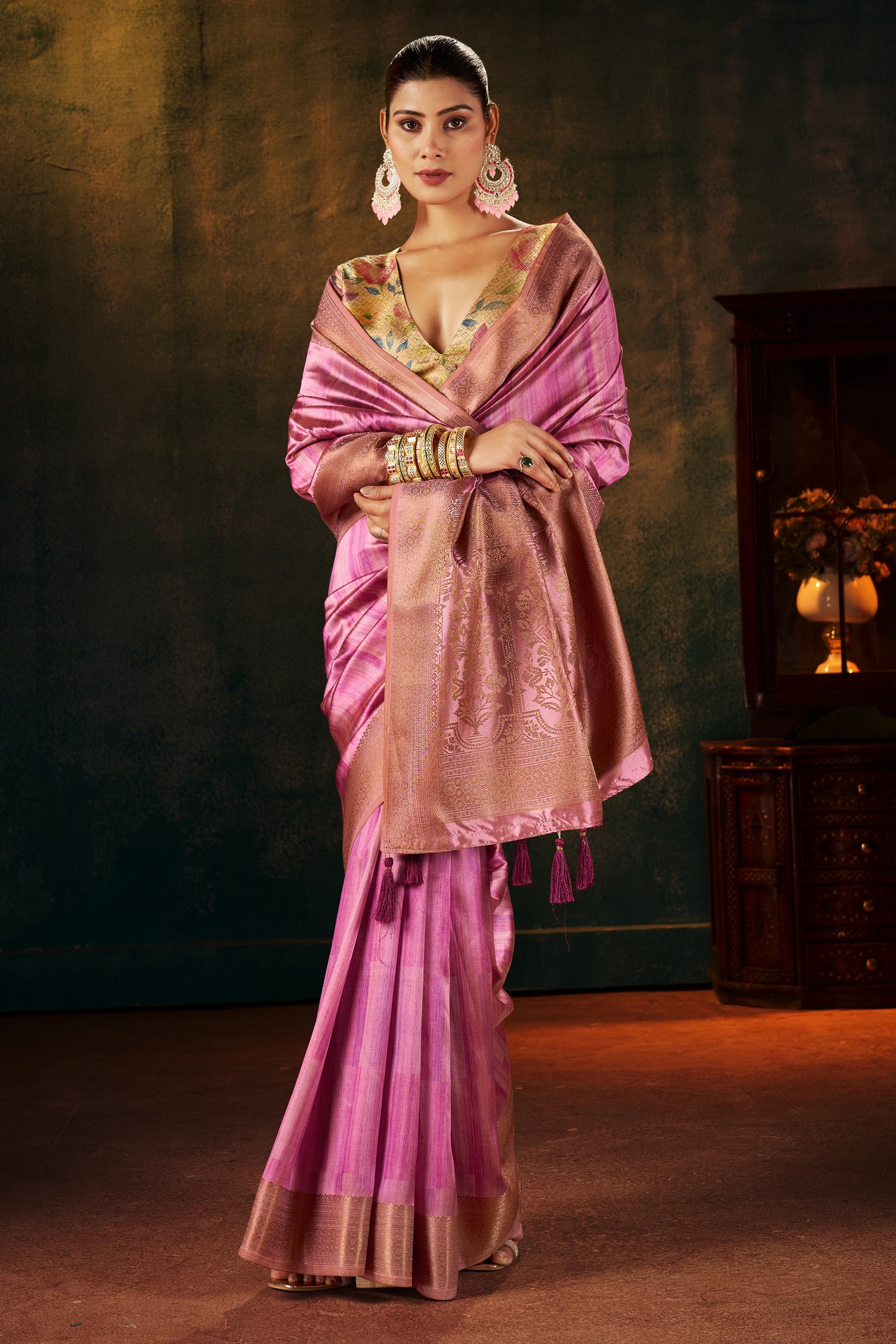 MAJESTIC MAUVE SILK SAREE