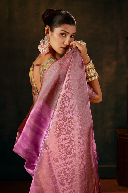 MAJESTIC MAUVE SILK SAREE