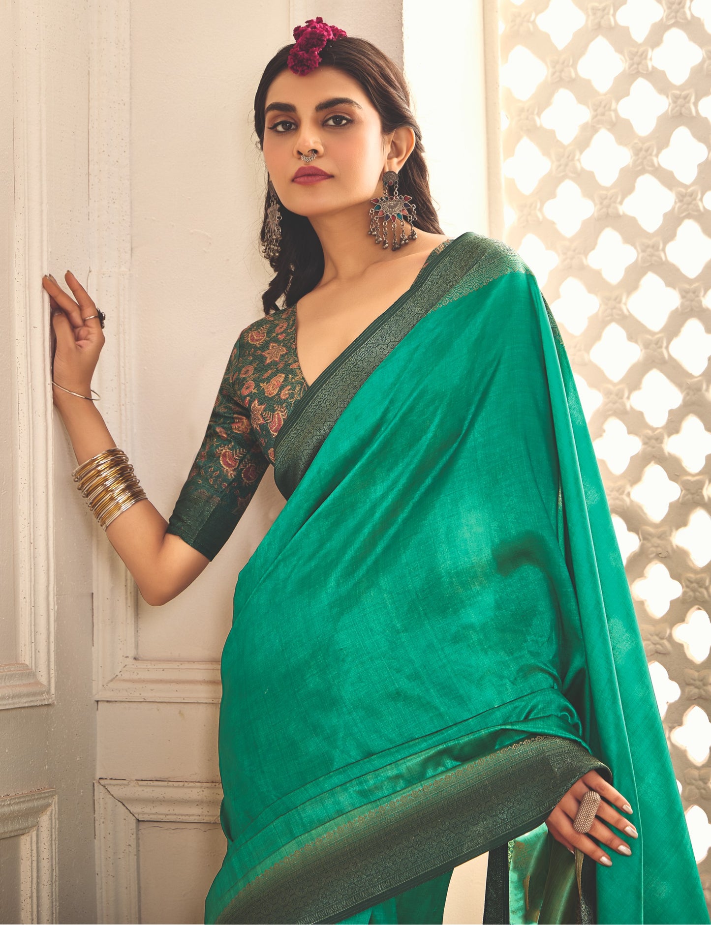 ROYAL AQUAMARINE SILK SAREE