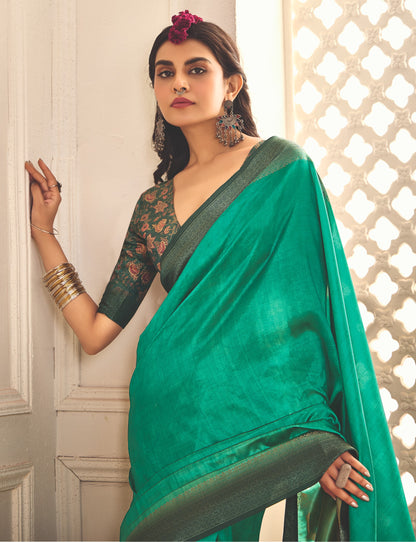 ROYAL AQUAMARINE SILK SAREE