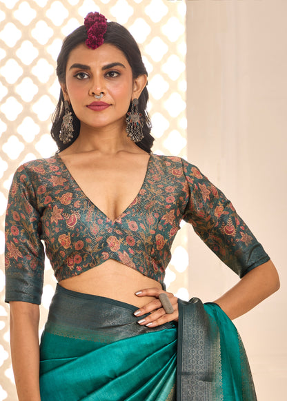 ROYAL AQUAMARINE SILK SAREE