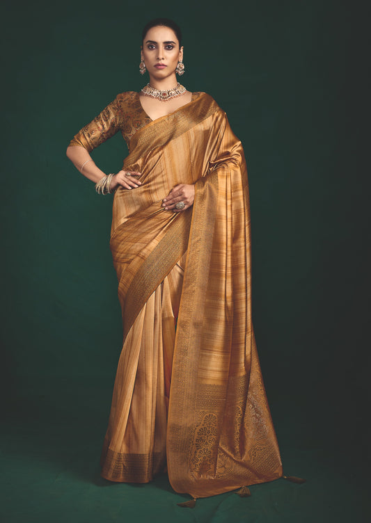 GILDED HONEY SILK SAREE