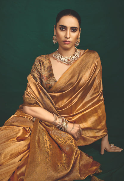 GILDED HONEY SILK SAREE