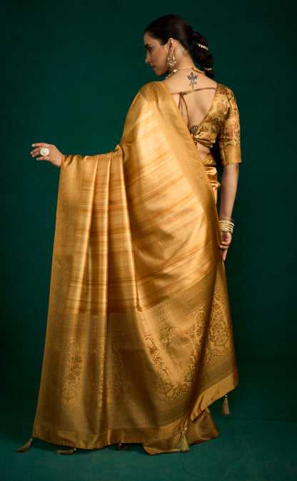 GILDED HONEY SILK SAREE