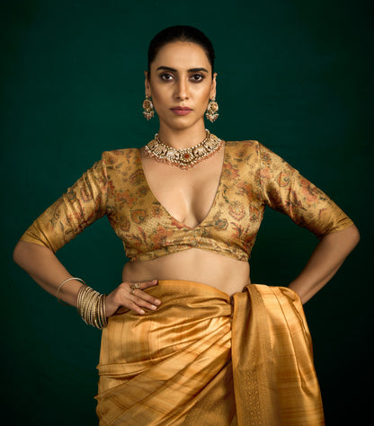 GILDED HONEY SILK SAREE