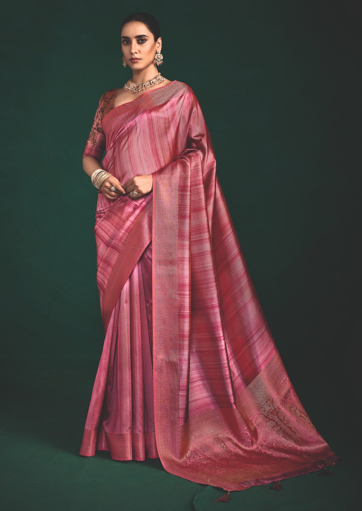 ROSE QUARTZ SILK SAREE