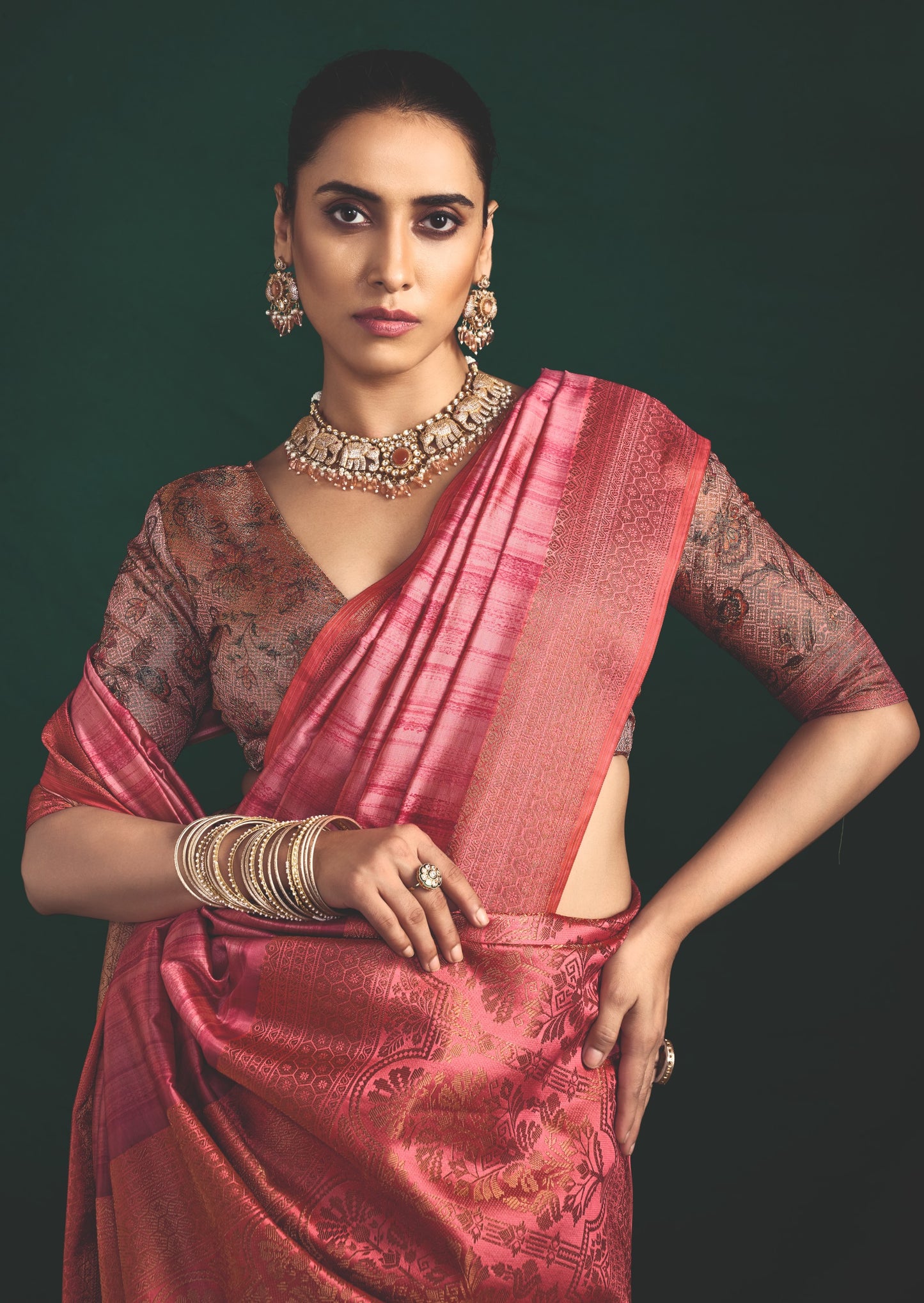 ROSE QUARTZ SILK SAREE