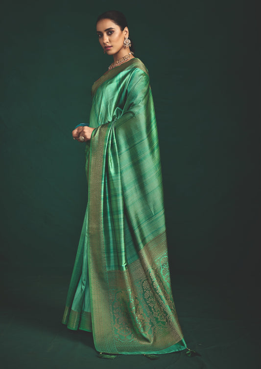 EMERALD MINT SILK SAREE