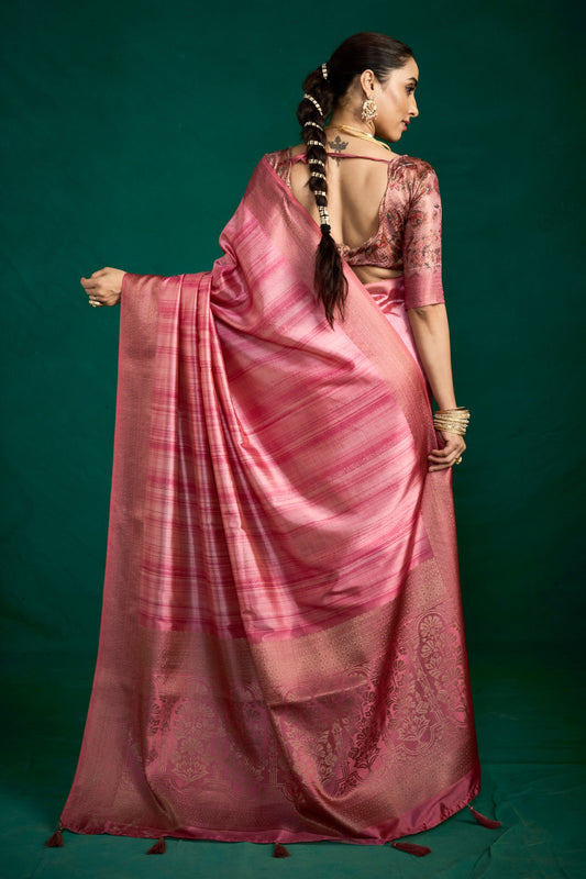 ROSE QUARTZ SILK SAREE