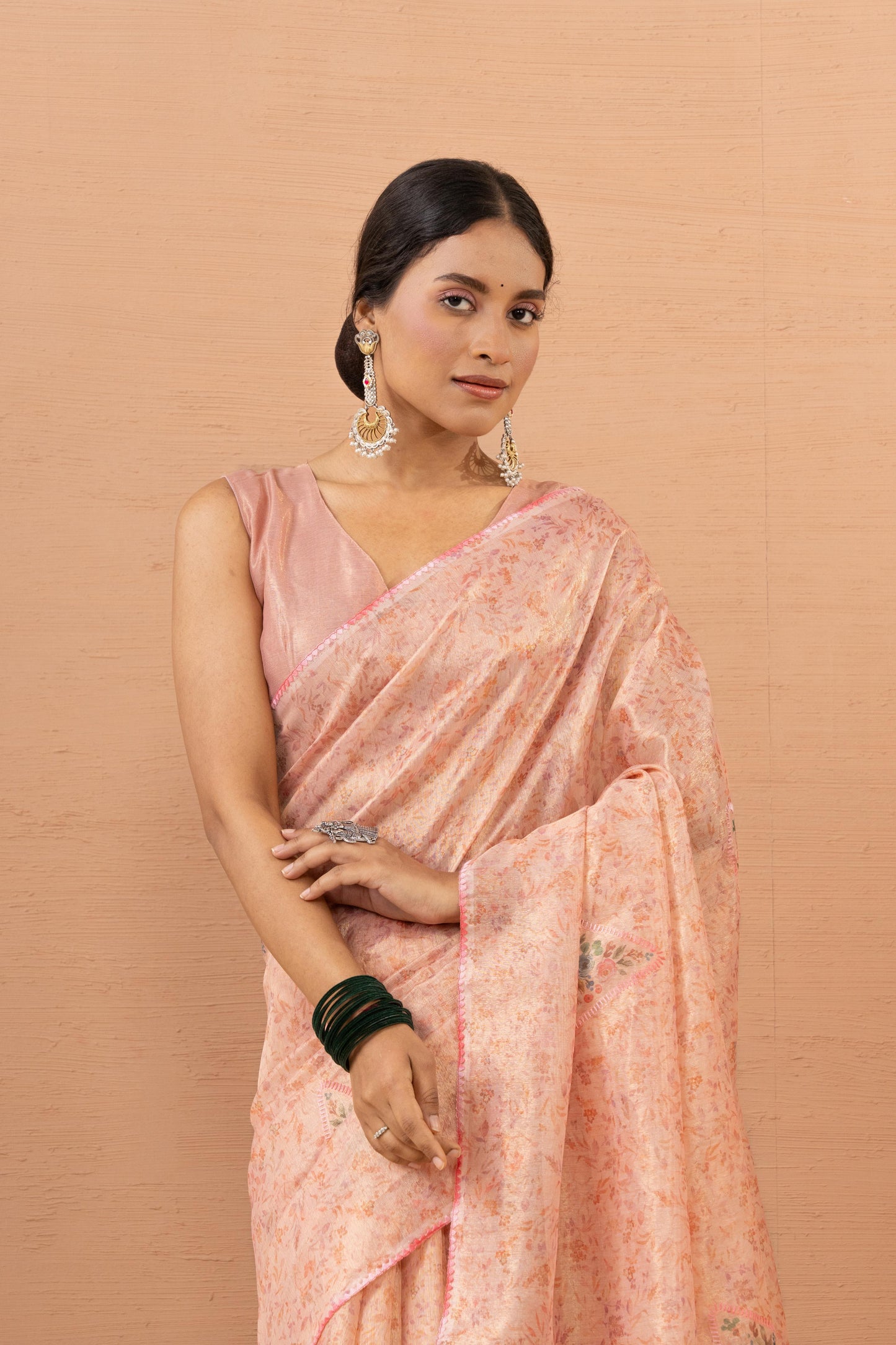 GILDED MOSAIC BEIGE SAREE