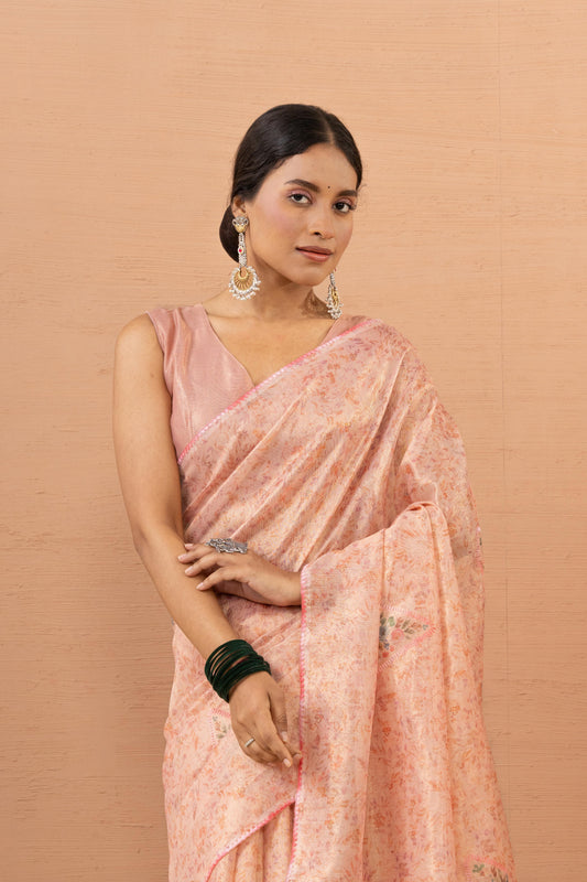 GILDED MOSAIC BEIGE SAREE