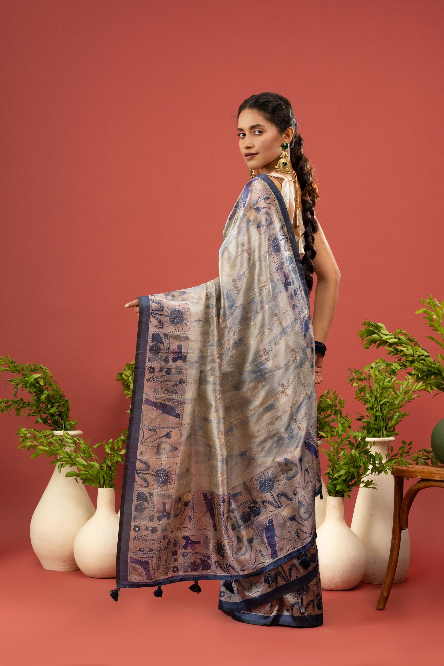 CELESTIAL INDIGO ARTISAN SAREE
