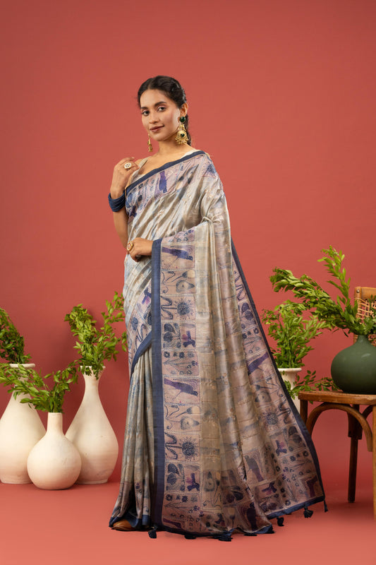 CELESTIAL INDIGO ARTISAN SAREE