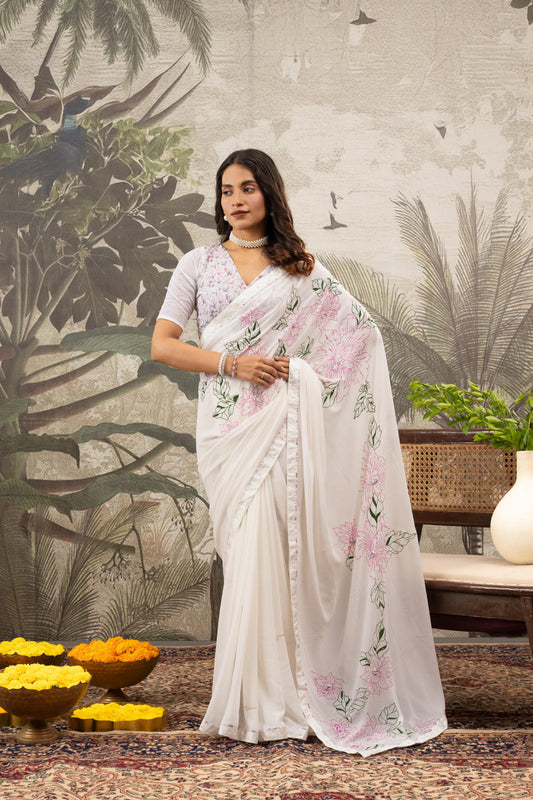 SUMMER GARDEN BLOSSOM SAREE