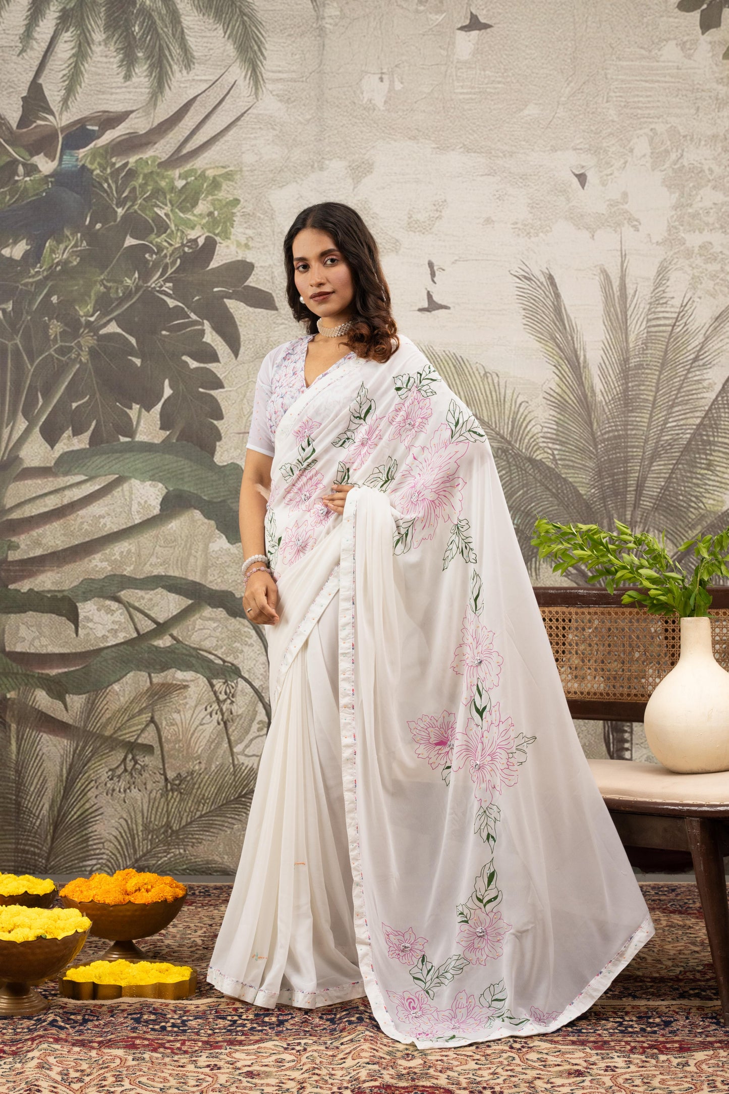 SUMMER GARDEN BLOSSOM SAREE