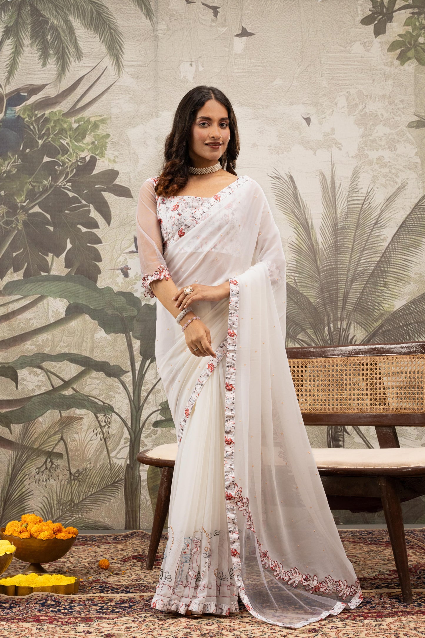 IVORY ENCHANTMENT ARTISAN SAREE