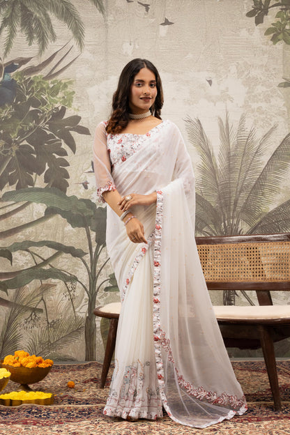 IVORY ENCHANTMENT ARTISAN SAREE