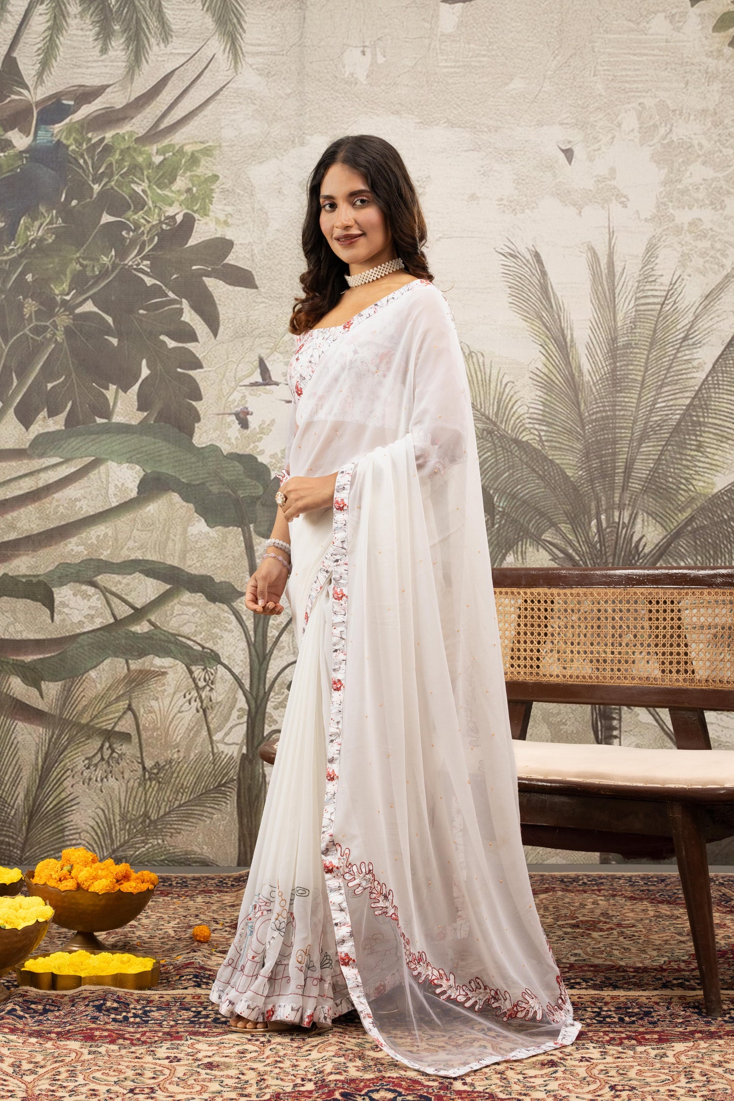 IVORY ENCHANTMENT ARTISAN SAREE