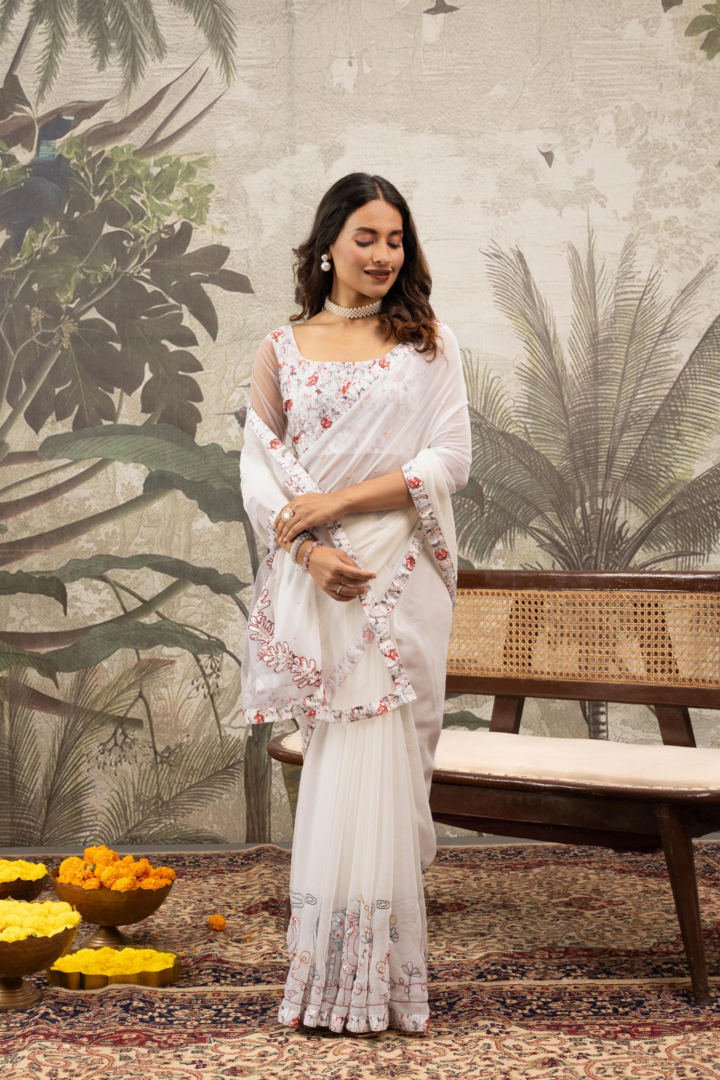 IVORY ENCHANTMENT ARTISAN SAREE