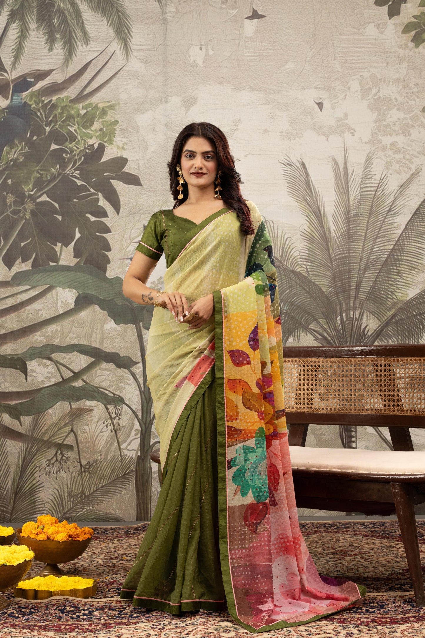 OLIVE HARVEST ARTISANAL SAREE