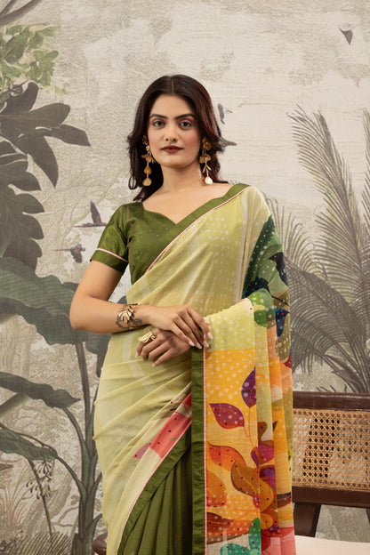 OLIVE HARVEST ARTISANAL SAREE