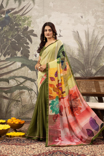 OLIVE HARVEST ARTISANAL SAREE