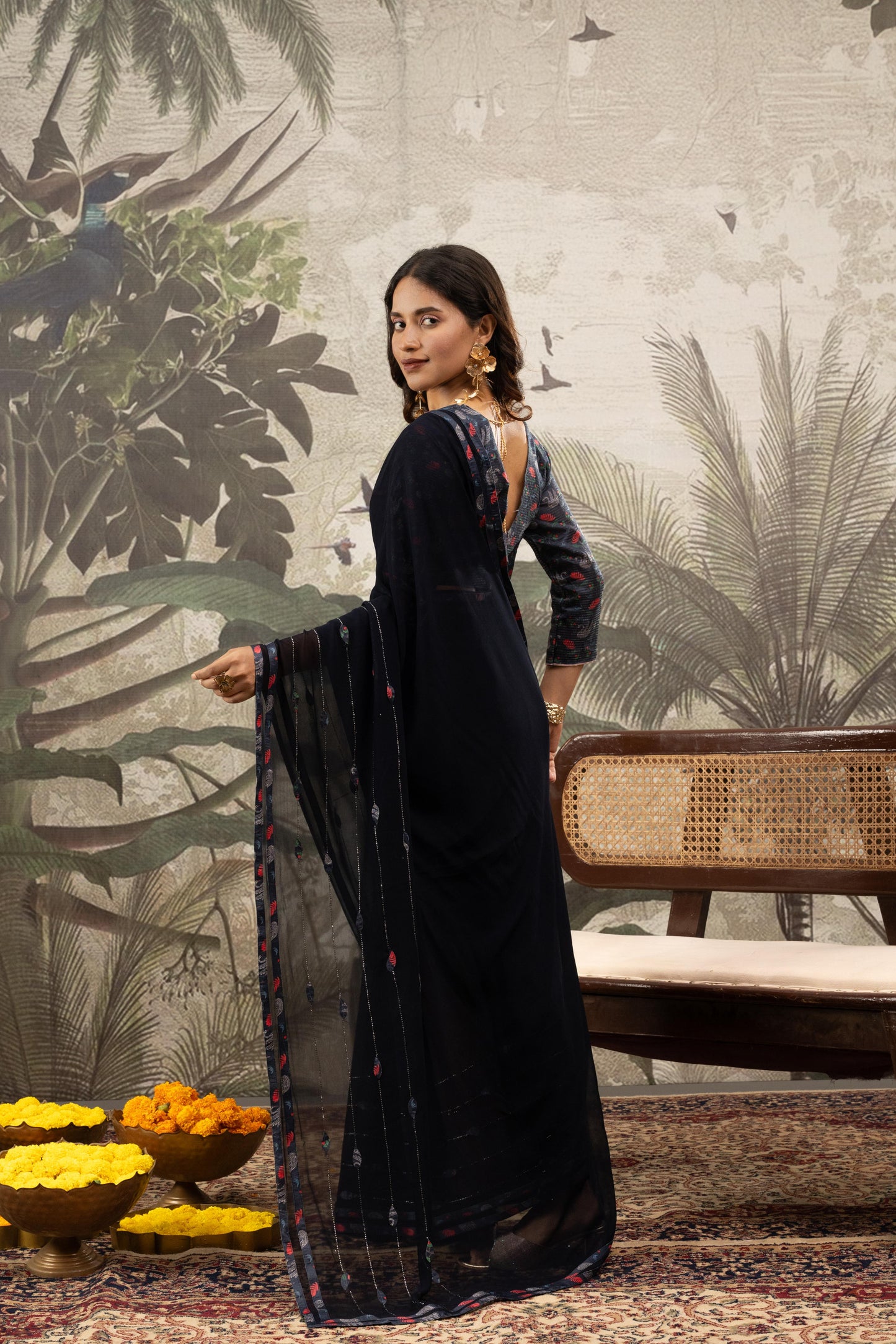 MIDNIGHT INDIGO ARTISAN SAREE