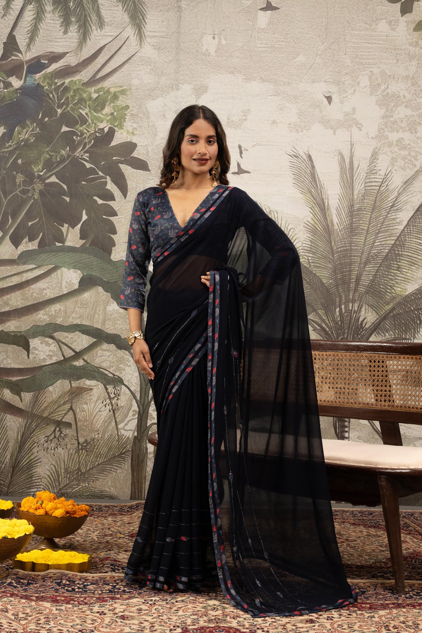 MIDNIGHT INDIGO ARTISAN SAREE