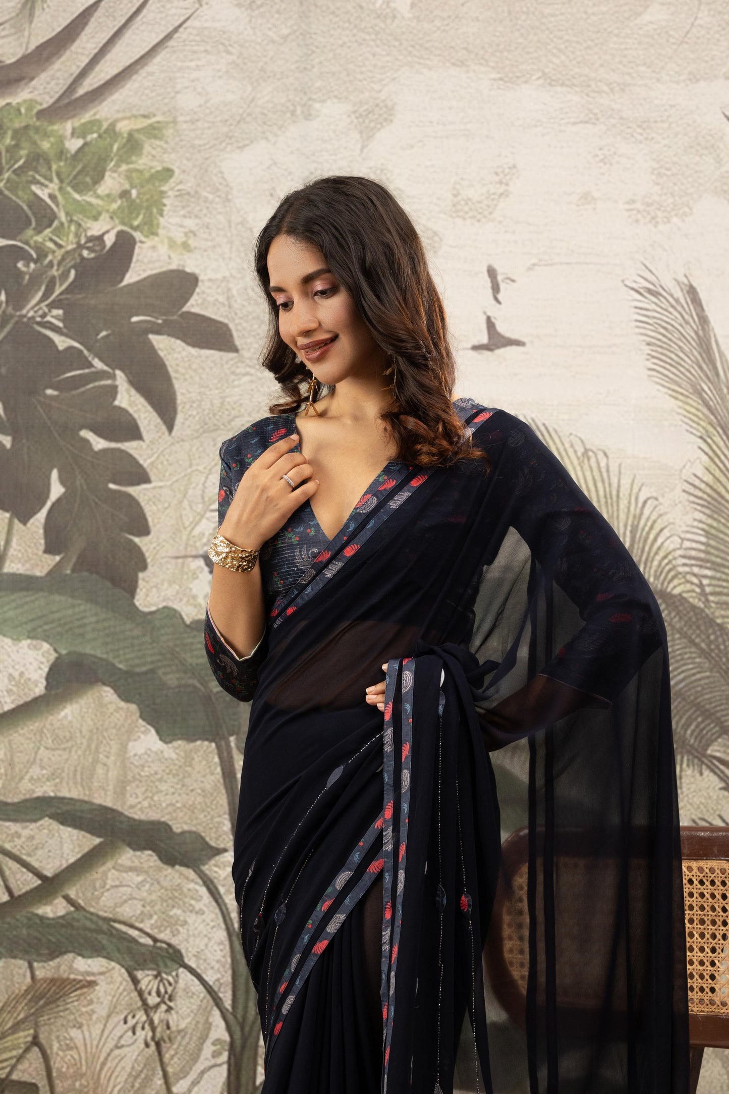 MIDNIGHT INDIGO ARTISAN SAREE