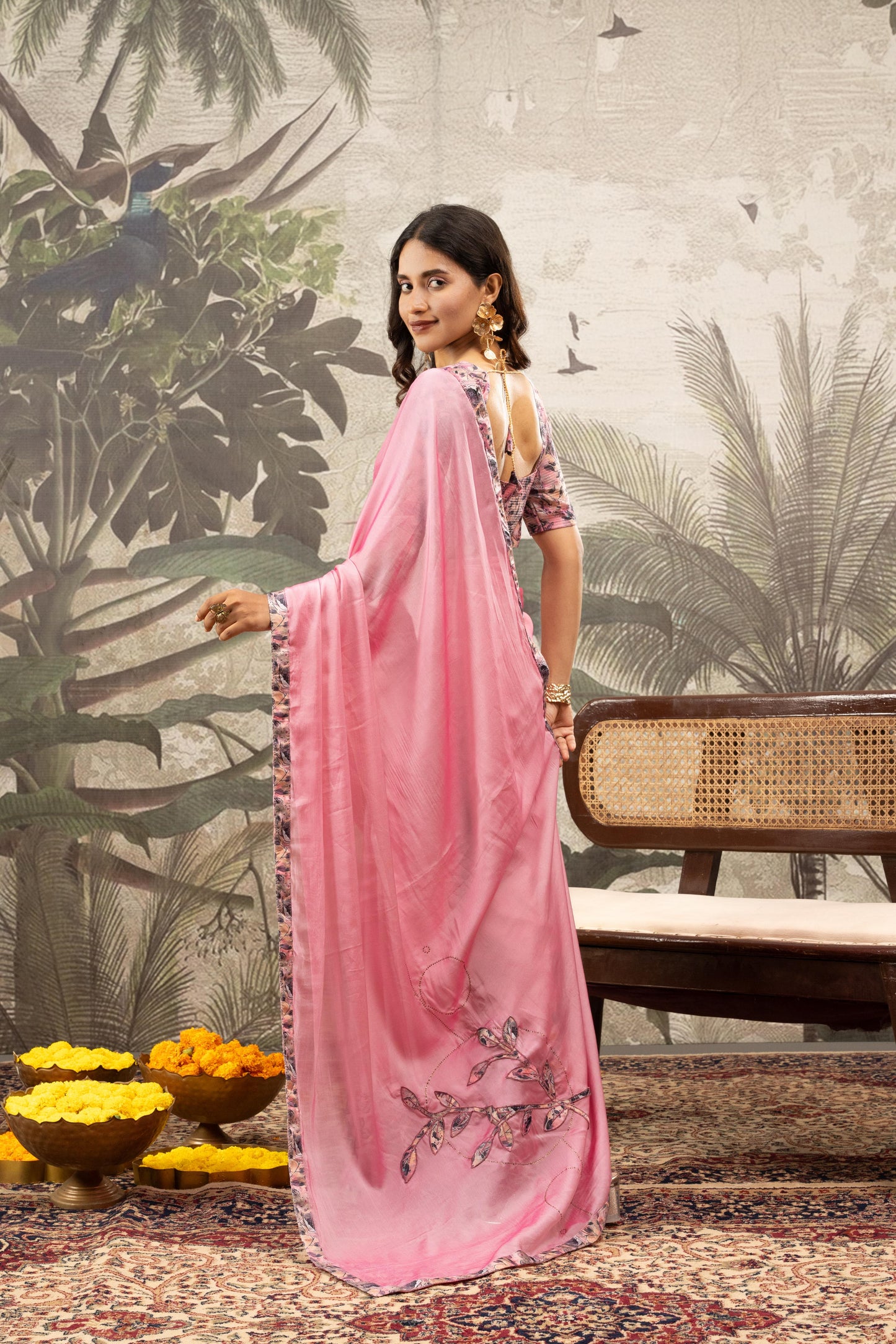 BLUSH PEONY ARTISAN SAREE