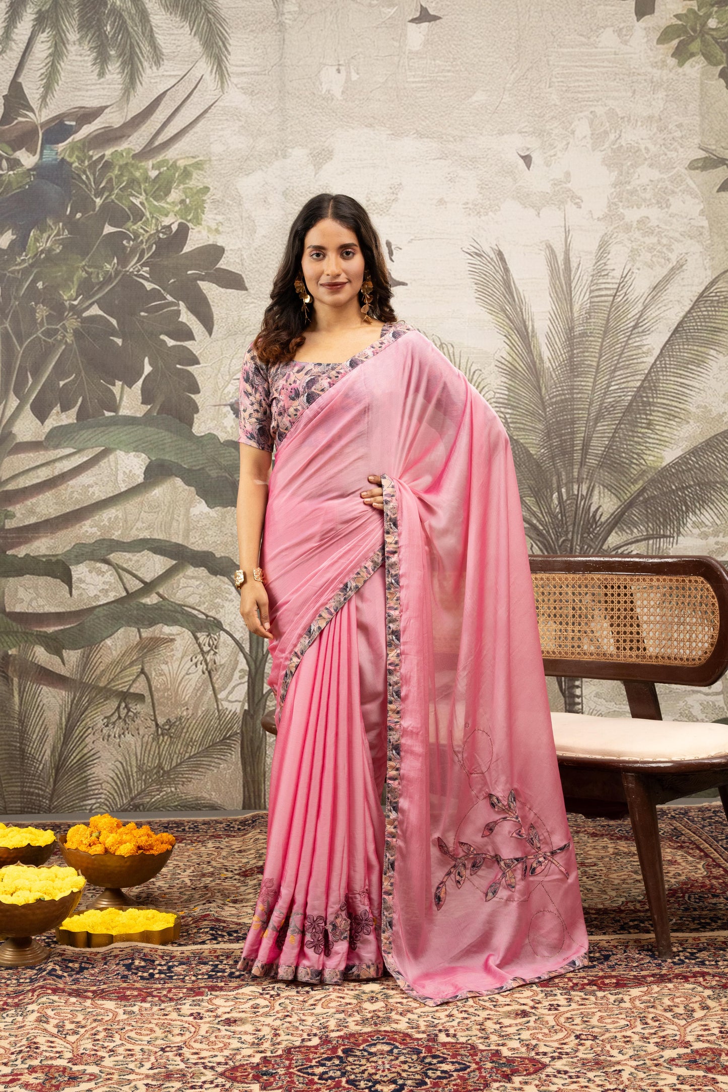 BLUSH PEONY ARTISAN SAREE