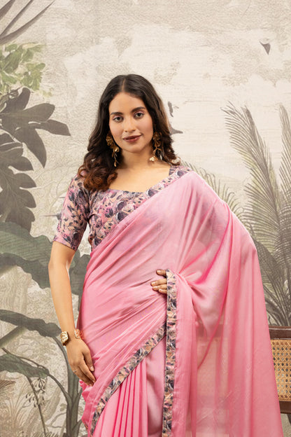 BLUSH PEONY ARTISAN SAREE